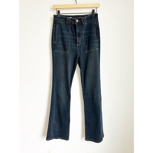 Pilcro The Flare Icon Dark Wash Jeans Size 27 - Picture 2 of 5